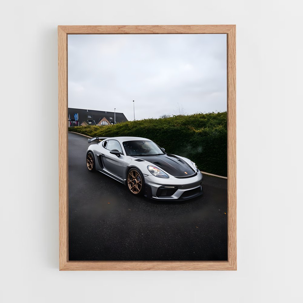 Poster Élégant Cayman GT RS – affiche Porsche (vue 4)